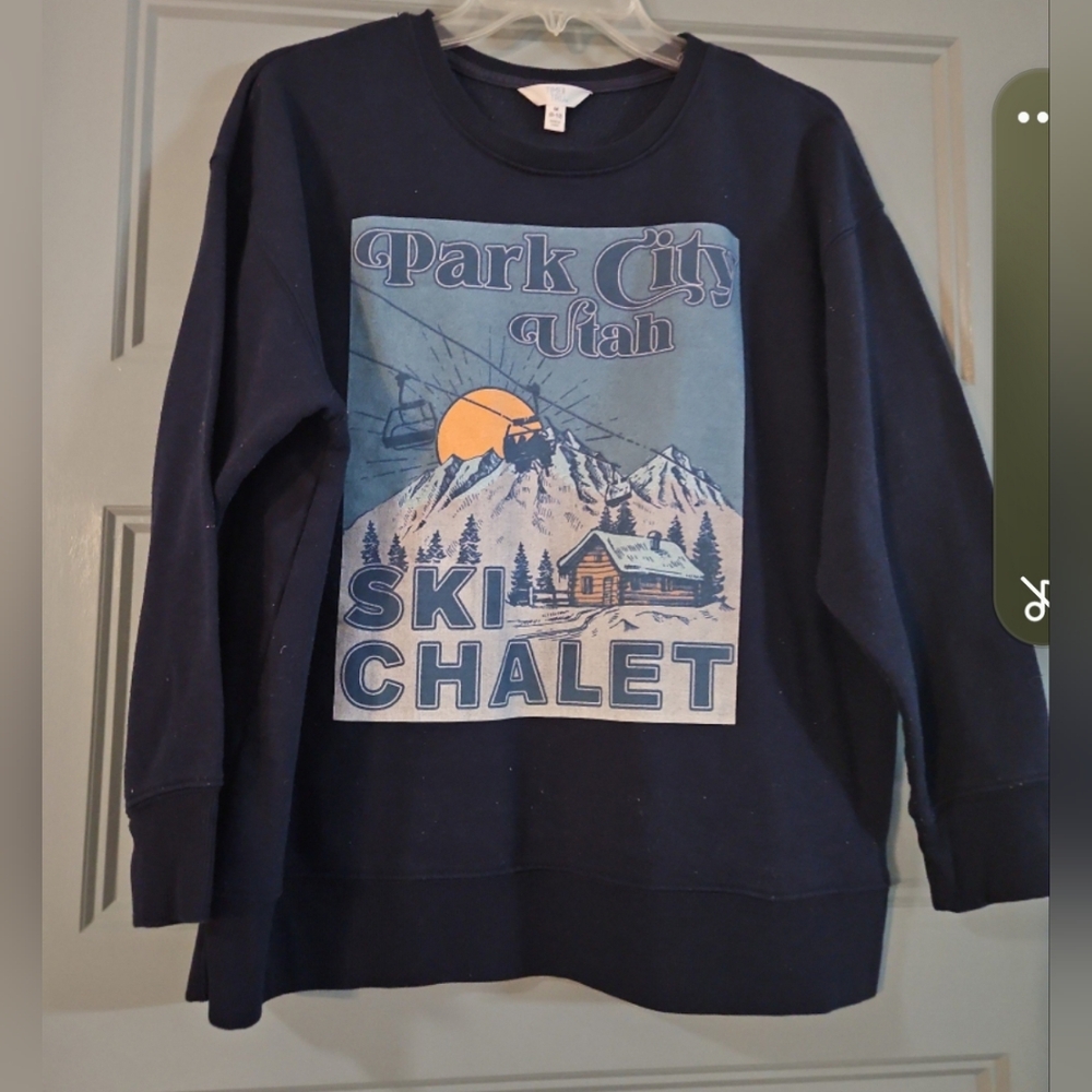 Navy park city utah medium Sweatshirt by time and tru